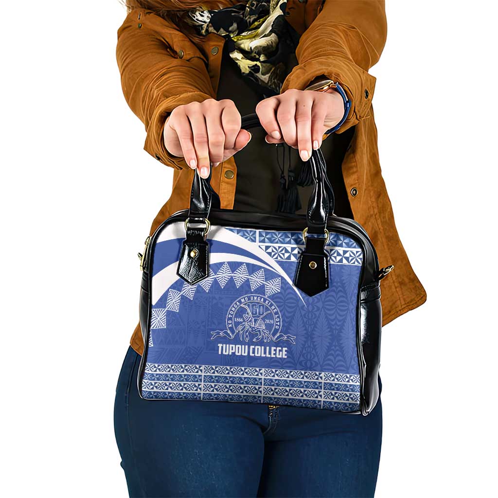Tonga Tupou College Toloa Shoulder Handbag 160 Years Anniversary Tongan Ngatu Pattern