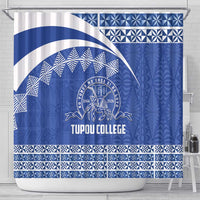 Tonga Tupou College Toloa Shower Curtain 160 Years Anniversary Tongan Ngatu Pattern LT14 - Polynesian Pride