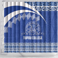 Tonga Tupou College Toloa Shower Curtain 160 Years Anniversary Tongan Ngatu Pattern LT14 - Polynesian Pride