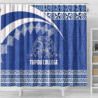 Tonga Tupou College Toloa Shower Curtain 160 Years Anniversary Tongan Ngatu Pattern LT14 - Polynesian Pride