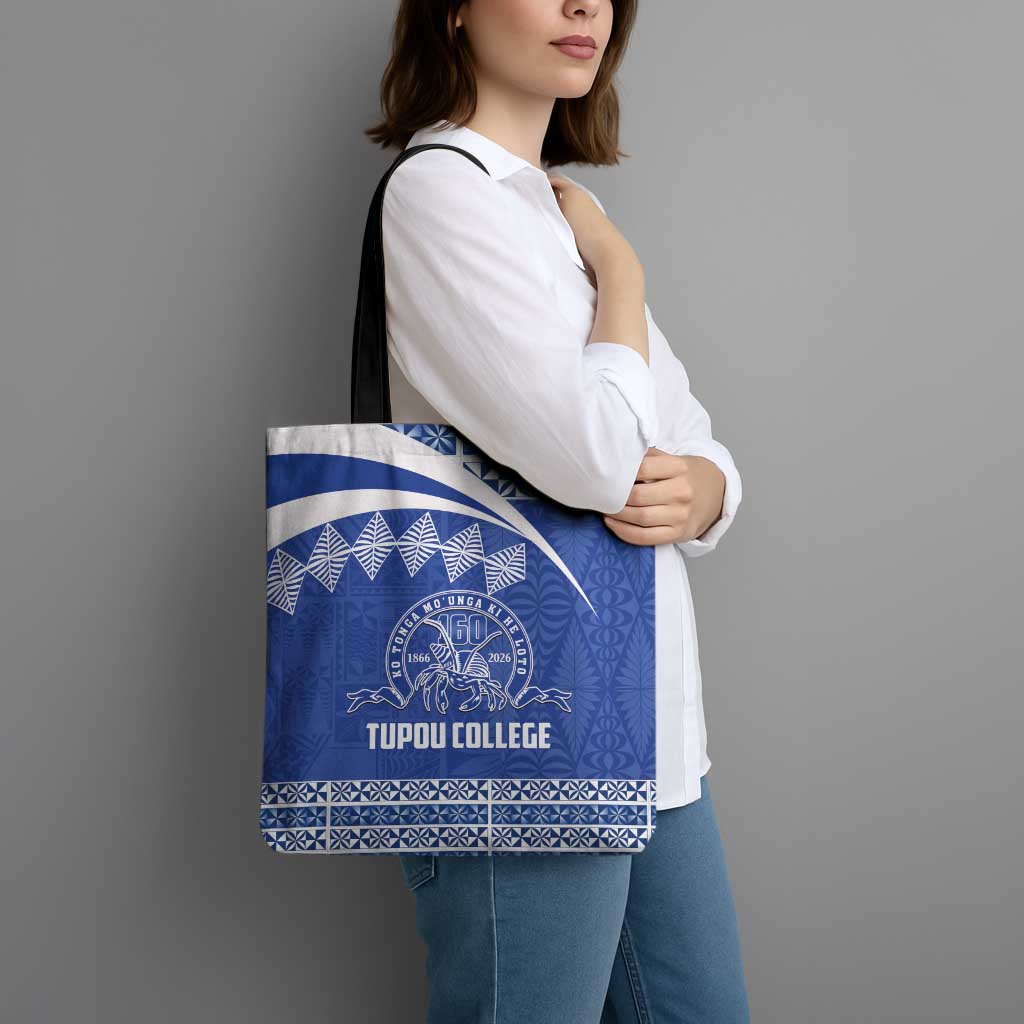 Tonga Tupou College Toloa Tote Bag 160 Years Anniversary Tongan Ngatu Pattern LT14 - Polynesian Pride