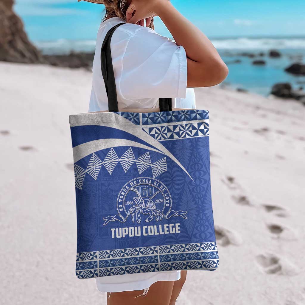 Tonga Tupou College Toloa Tote Bag 160 Years Anniversary Tongan Ngatu Pattern LT14 - Polynesian Pride