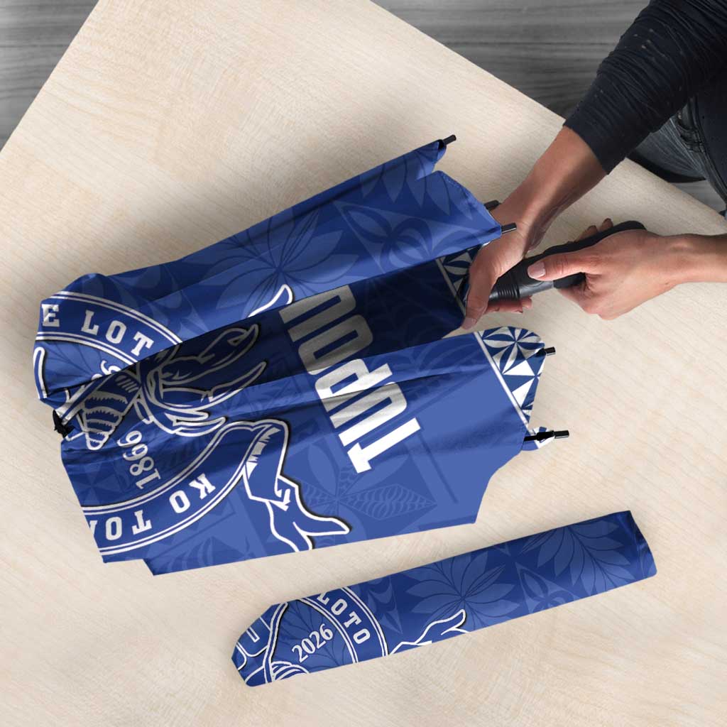 Tonga Tupou College Toloa Umbrella 160 Years Anniversary Tongan Ngatu Pattern LT14 - Polynesian Pride
