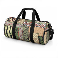 Beige Aotearoa Kowhaiwhai Pattern Duffle Bag NZ Maori Quilt Style LT14 - Polynesian Pride