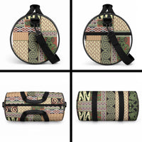 Beige Aotearoa Kowhaiwhai Pattern Duffle Bag NZ Maori Quilt Style LT14 - Polynesian Pride