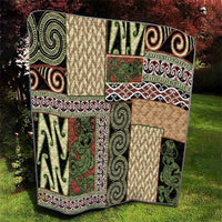 Beige Aotearoa Kowhaiwhai Pattern Quilt NZ Maori Quilt Style