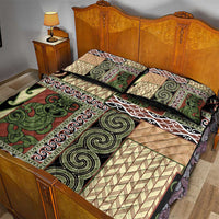 Beige Aotearoa Kowhaiwhai Pattern Quilt Bed Set NZ Maori Quilt Style LT14 - Polynesian Pride