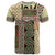 Beige Aotearoa Kowhaiwhai Pattern T Shirt NZ Maori Quilt Style