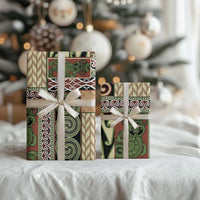 Beige Aotearoa Kowhaiwhai Pattern Wrapping Paper NZ Maori Quilt Style - Polynesian Pride