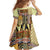 Yellow Aotearoa Kowhaiwhai Pattern Family Matching Short Sleeve Bodycon Dress and Hawaiian Shirt NZ Maori Quilt Style