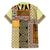 Yellow Aotearoa Kowhaiwhai Pattern Family Matching Short Sleeve Bodycon Dress and Hawaiian Shirt NZ Maori Quilt Style