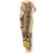 Yellow Aotearoa Kowhaiwhai Pattern Tank Maxi Dress NZ Maori Quilt Style