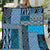 Blue Aotearoa Kowhaiwhai Pattern Quilt NZ Maori Quilt Style