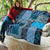 Blue Aotearoa Kowhaiwhai Pattern Quilt NZ Maori Quilt Style