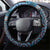 Blue Aotearoa Kowhaiwhai Pattern Steering Wheel Cover NZ Maori Quilt Style