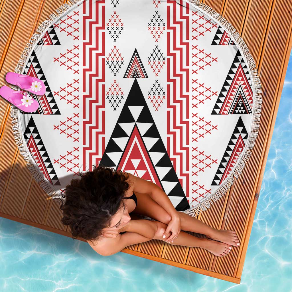 Aotearoa Taniko Beach Blanket Niho Taniwha Purapura Whetu Mix Poutama LT14 - Polynesian Pride
