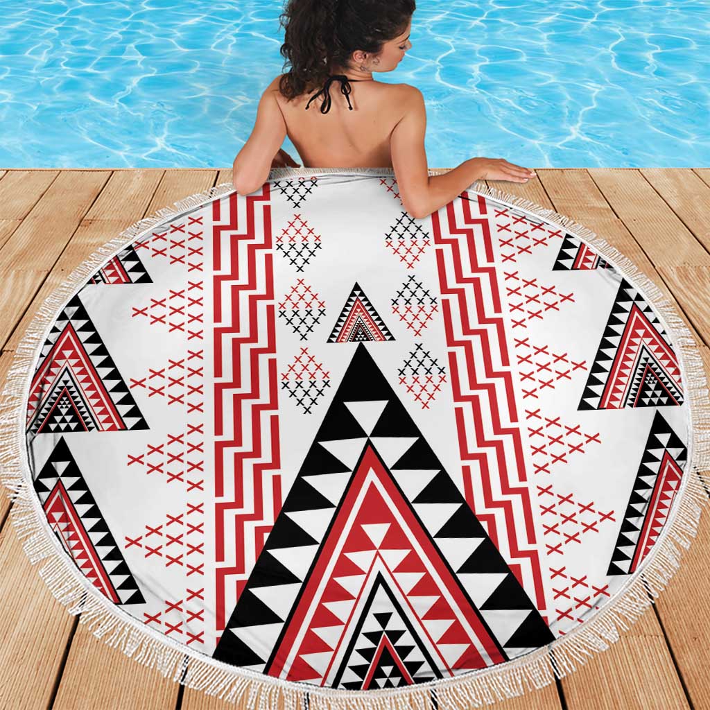 Aotearoa Taniko Beach Blanket Niho Taniwha Purapura Whetu Mix Poutama LT14 - Polynesian Pride