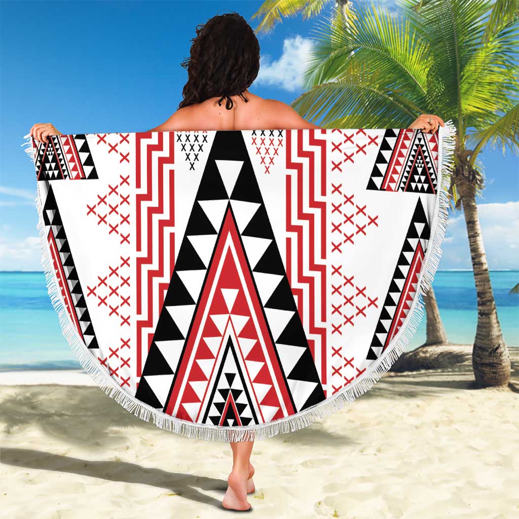 Aotearoa Taniko Beach Blanket Niho Taniwha Purapura Whetu Mix Poutama LT14 - Polynesian Pride