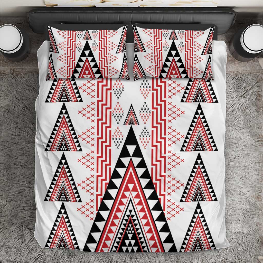 Aotearoa Taniko Bedding Set Niho Taniwha Purapura Whetu Mix Poutama