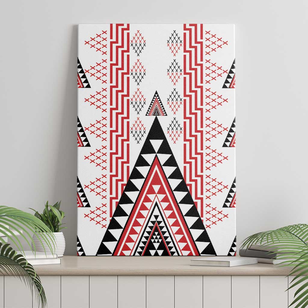 Aotearoa Taniko Canvas Wall Art Niho Taniwha Purapura Whetu Mix Poutama LT14 - Polynesian Pride
