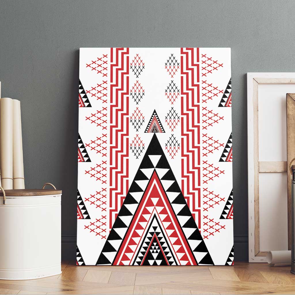 Aotearoa Taniko Canvas Wall Art Niho Taniwha Purapura Whetu Mix Poutama LT14 - Polynesian Pride