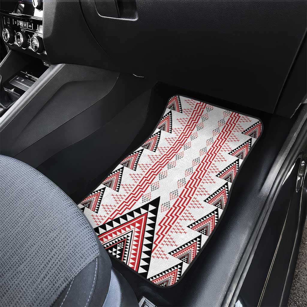 Aotearoa Taniko Car Mats Niho Taniwha Purapura Whetu Mix Poutama LT14 - Polynesian Pride