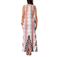 Aotearoa Taniko Family Matching Tank Maxi Dress and Hawaiian Shirt Niho Taniwha Purapura Whetu Mix Poutama