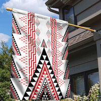 Aotearoa Taniko Garden Flag Niho Taniwha Purapura Whetu Mix Poutama LT14 - Polynesian Pride