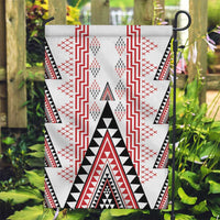 Aotearoa Taniko Garden Flag Niho Taniwha Purapura Whetu Mix Poutama LT14 Garden Flag White - Polynesian Pride