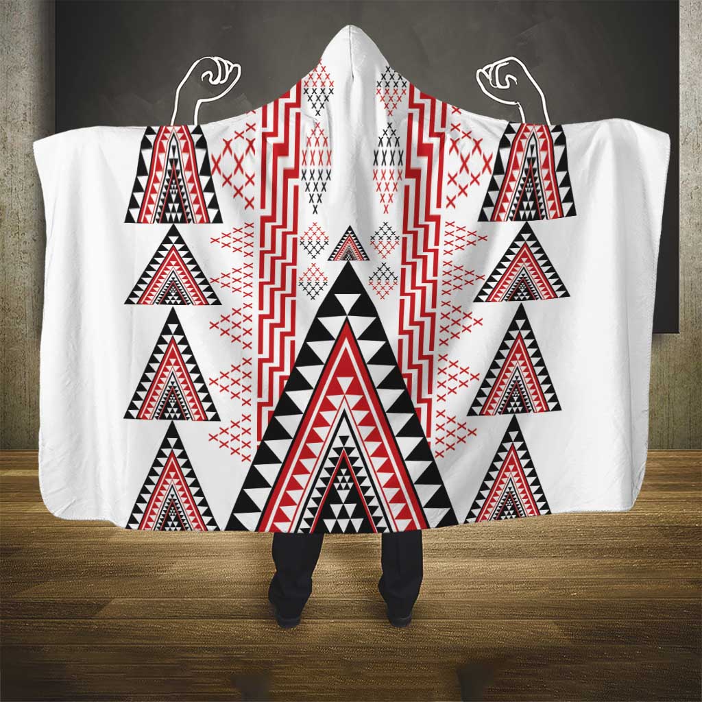 Aotearoa Taniko Hooded Blanket Niho Taniwha Purapura Whetu Mix Poutama LT14 - Polynesian Pride