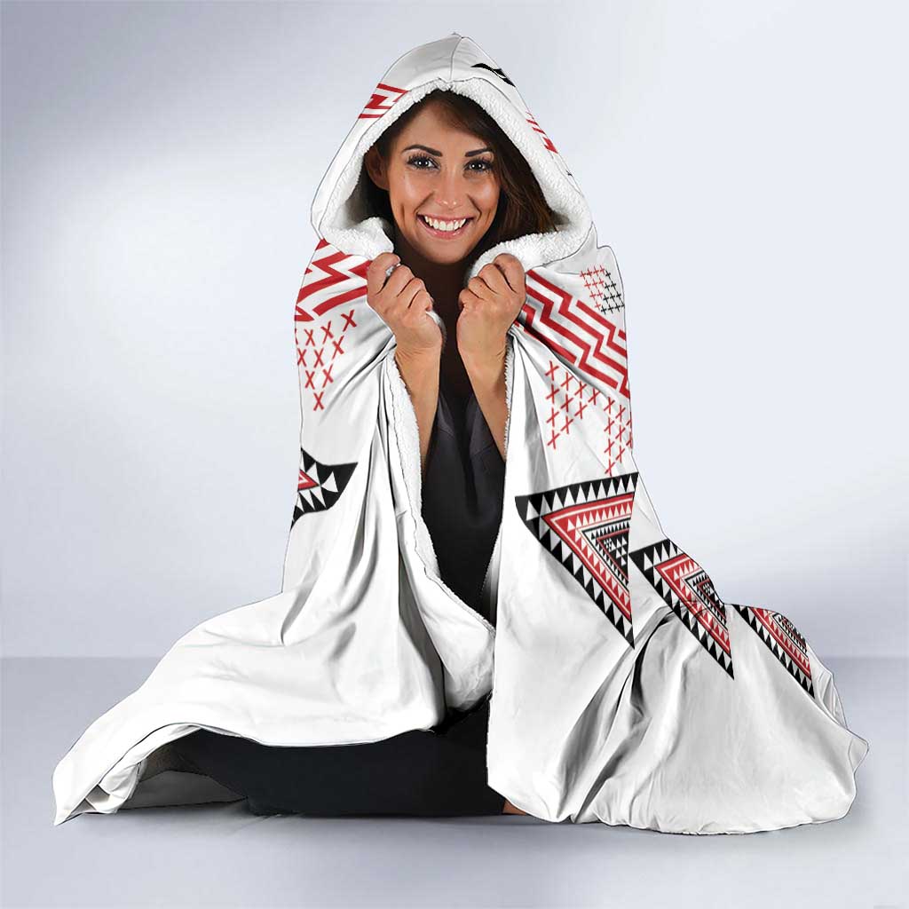 Aotearoa Taniko Hooded Blanket Niho Taniwha Purapura Whetu Mix Poutama LT14 - Polynesian Pride