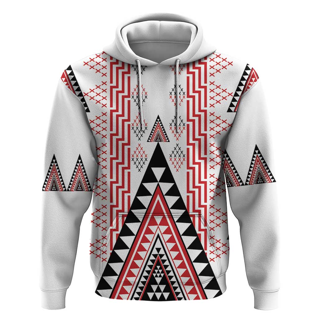 Aotearoa Taniko Hoodie Niho Taniwha Purapura Whetu Mix Poutama