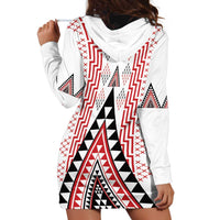 Aotearoa Taniko Hoodie Dress Niho Taniwha Purapura Whetu Mix Poutama LT14 - Polynesian Pride