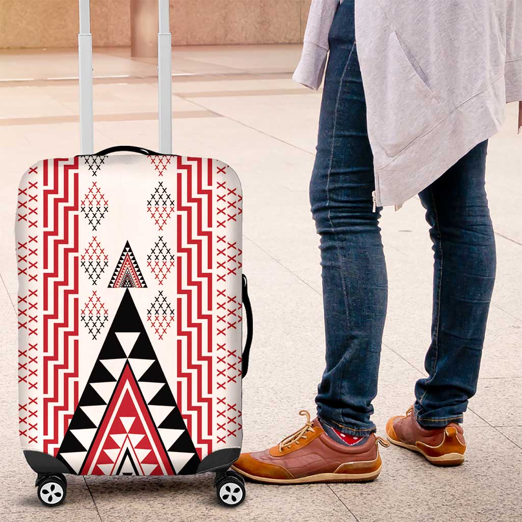 Aotearoa Taniko Luggage Cover Niho Taniwha Purapura Whetu Mix Poutama