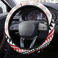 Aotearoa Taniko Steering Wheel Cover Niho Taniwha Purapura Whetu Mix Poutama LT14 - Polynesian Pride