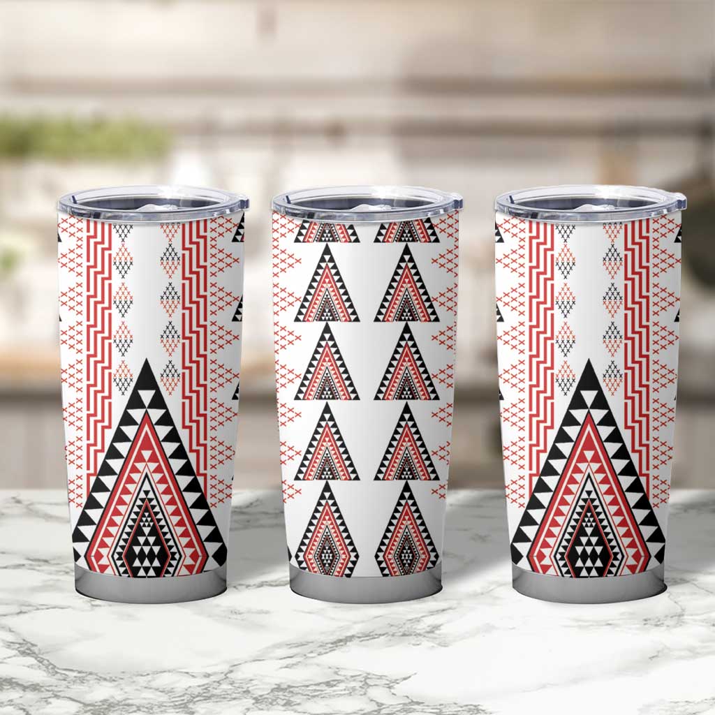 Aotearoa Taniko Tumbler Cup Niho Taniwha Purapura Whetu Mix Poutama LT14 - Polynesian Pride