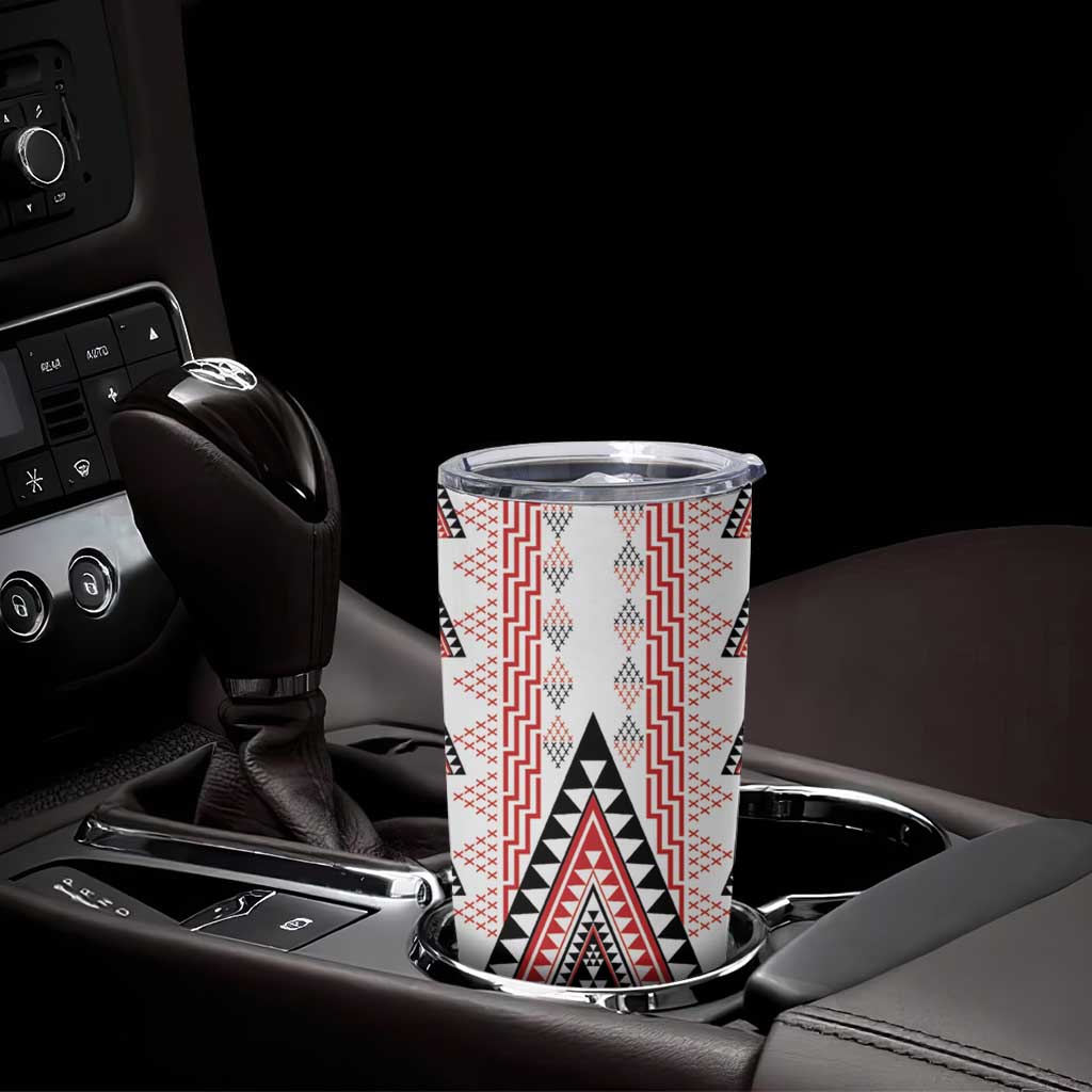 Aotearoa Taniko Tumbler Cup Niho Taniwha Purapura Whetu Mix Poutama LT14 - Polynesian Pride