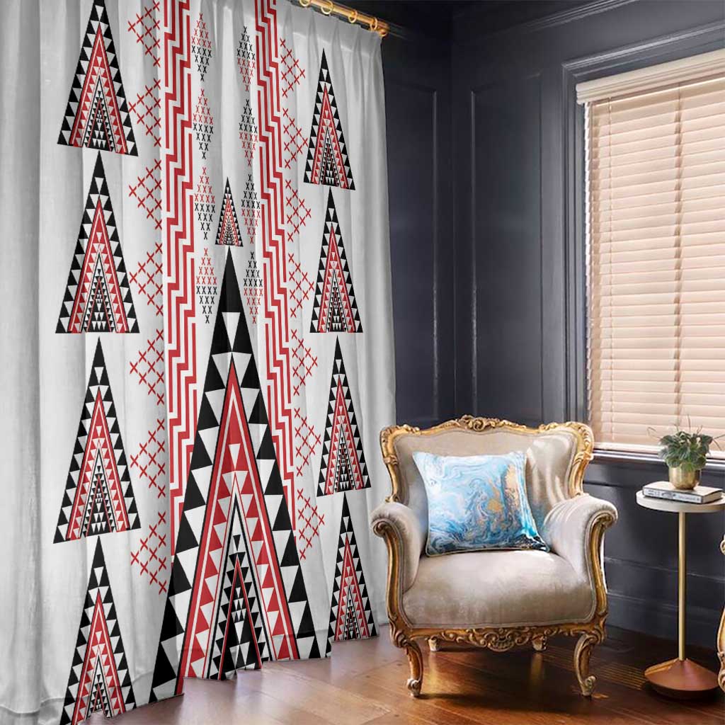 Aotearoa Taniko Window Curtain Niho Taniwha Purapura Whetu Mix Poutama LT14 - Polynesian Pride