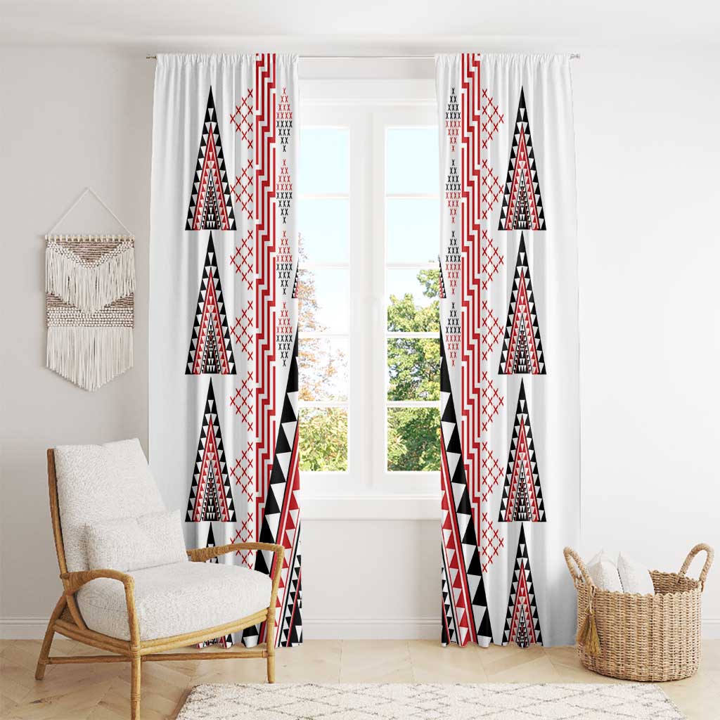Aotearoa Taniko Window Curtain Niho Taniwha Purapura Whetu Mix Poutama LT14 - Polynesian Pride