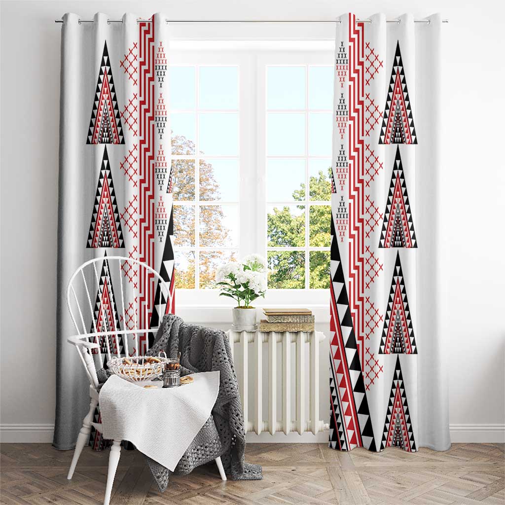 Aotearoa Taniko Window Curtain Niho Taniwha Purapura Whetu Mix Poutama LT14 - Polynesian Pride