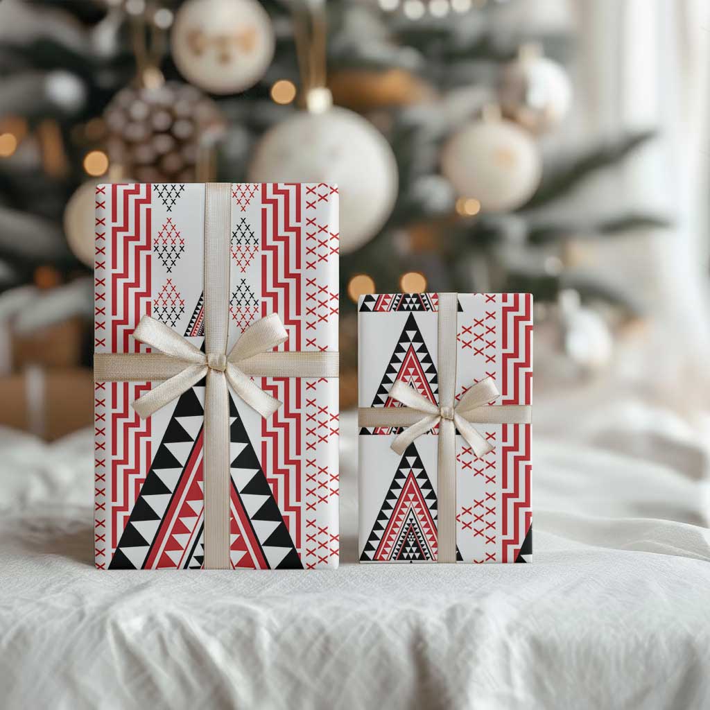 Aotearoa Taniko Wrapping Paper Niho Taniwha Purapura Whetu Mix Poutama LT14 - Polynesian Pride