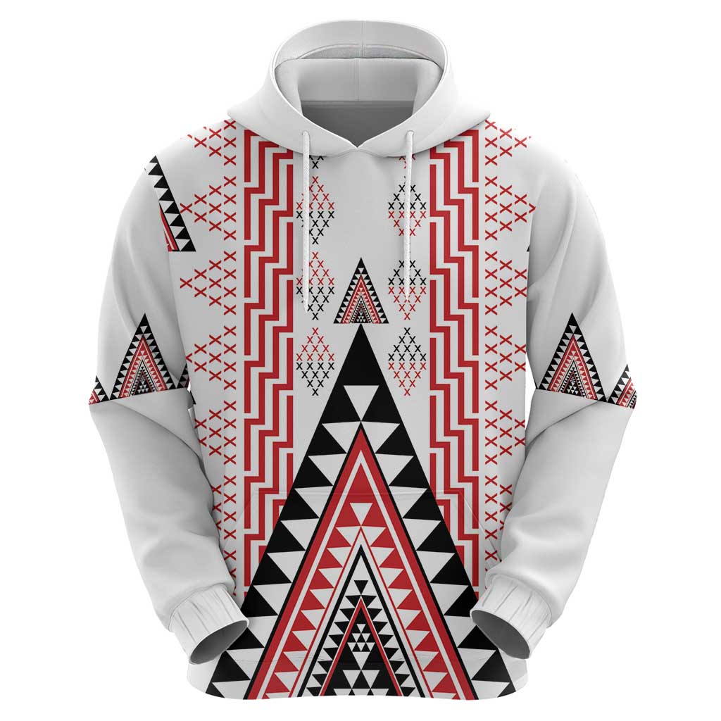 Aotearoa Taniko Zip Hoodie Niho Taniwha Purapura Whetu Mix Poutama