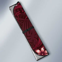 Personalised Cook Islands Mangaia Auto Sun Shade Tiare Maori Polynesian Waves Tattoo