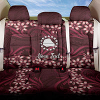 Personalised Cook Islands Mangaia Back Car Seat Cover Tiare Maori Polynesian Waves Tattoo LT14 One Size Burgundy - Polynesian Pride
