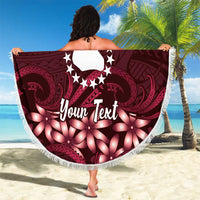 Personalised Cook Islands Mangaia Beach Blanket Tiare Maori Polynesian Waves Tattoo