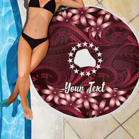 Personalised Cook Islands Mangaia Beach Blanket Tiare Maori Polynesian Waves Tattoo