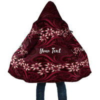 Personalised Cook Islands Mangaia Cloak Tiare Maori Polynesian Waves Tattoo LT14 Unisex Burgundy - Polynesian Pride