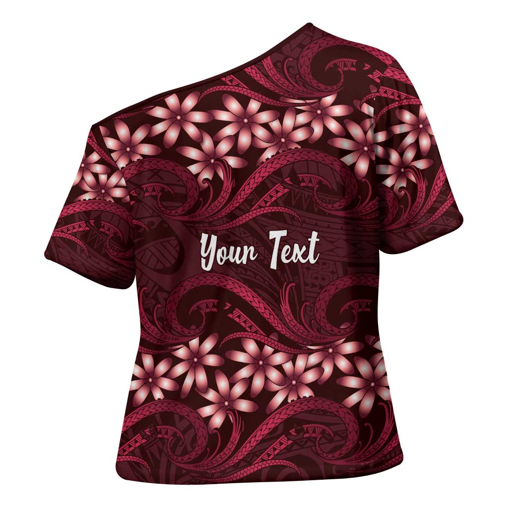 Personalised Cook Islands Mangaia Cross Shoulder Shirt Tiare Maori Polynesian Waves Tattoo LT14 - Polynesian Pride