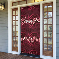 Personalised Cook Islands Mangaia Door Cover Tiare Maori Polynesian Waves Tattoo LT14 - Polynesian Pride