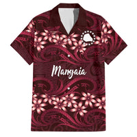 Personalised Cook Islands Mangaia Family Matching Off The Shoulder Long Sleeve Dress and Hawaiian Shirt Tiare Maori Polynesian Waves Tattoo